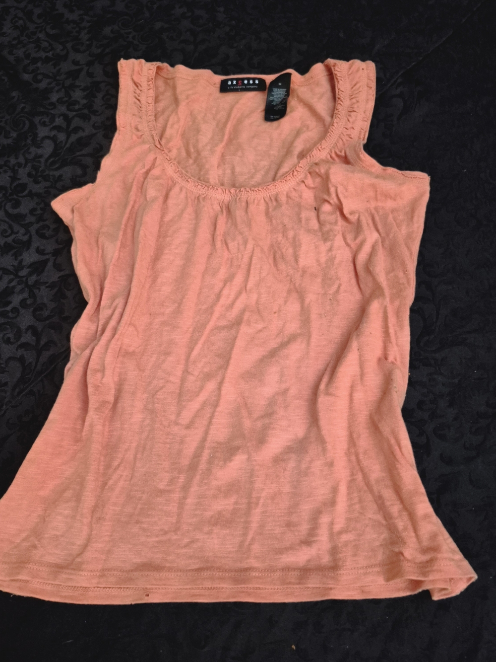 Liz Claiborne Axcess Peach Scoop Neck Tank Top